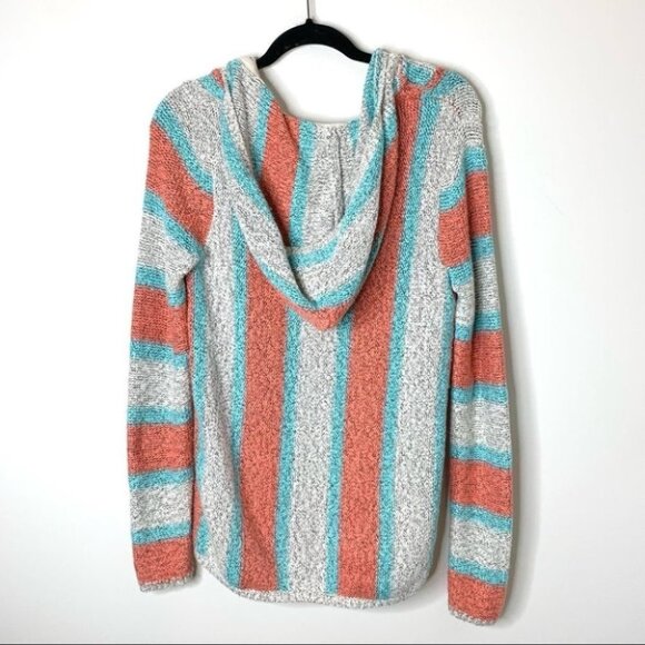 Aritzia TNA Cotton Baja Sweater Pullover Hoodie pullover Orange Blue Size XS - Picture 12 of 13